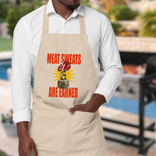 Apron - MEAT SWEATS - RED TEXT