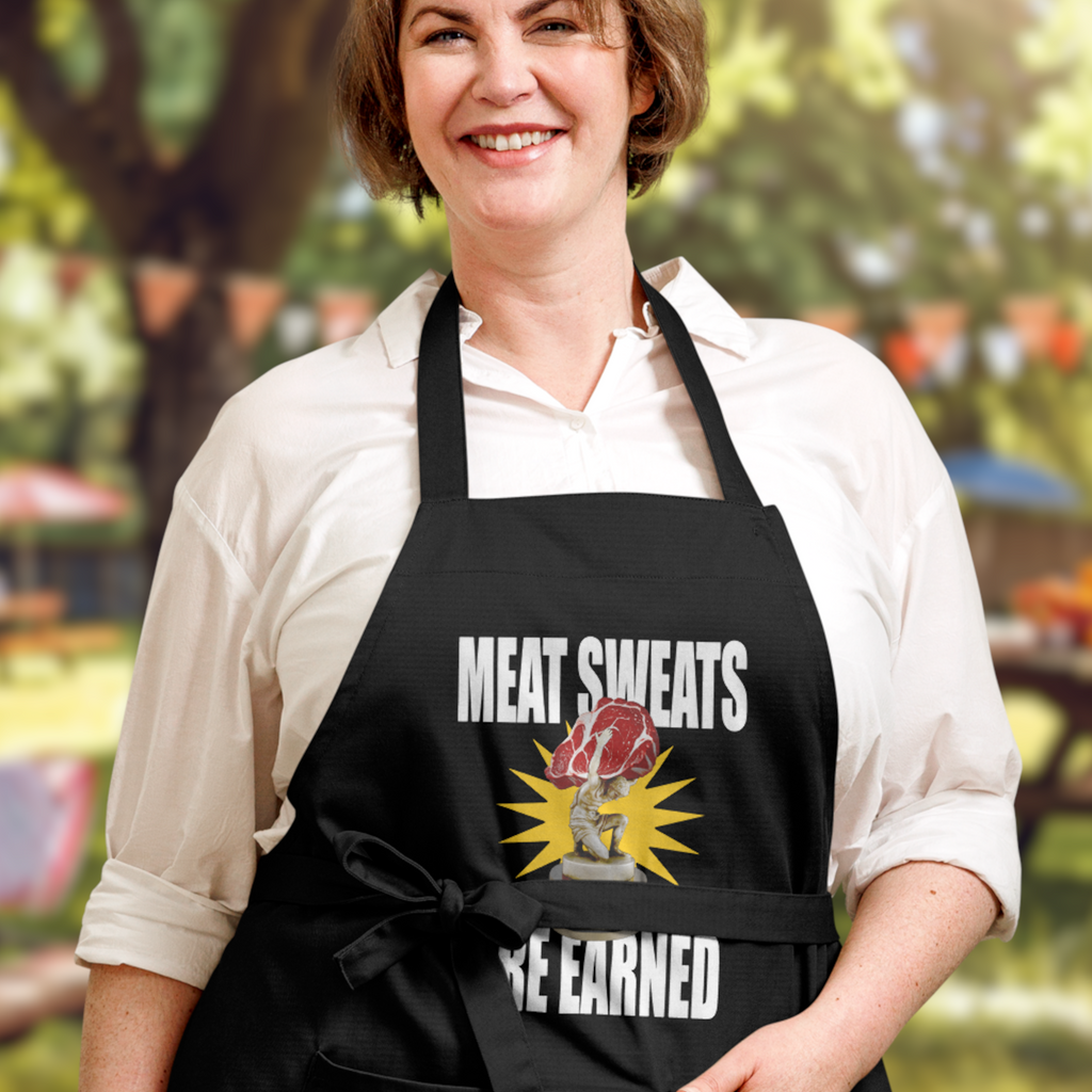 Apron - MEAT SWEATS - WHITE TEXT