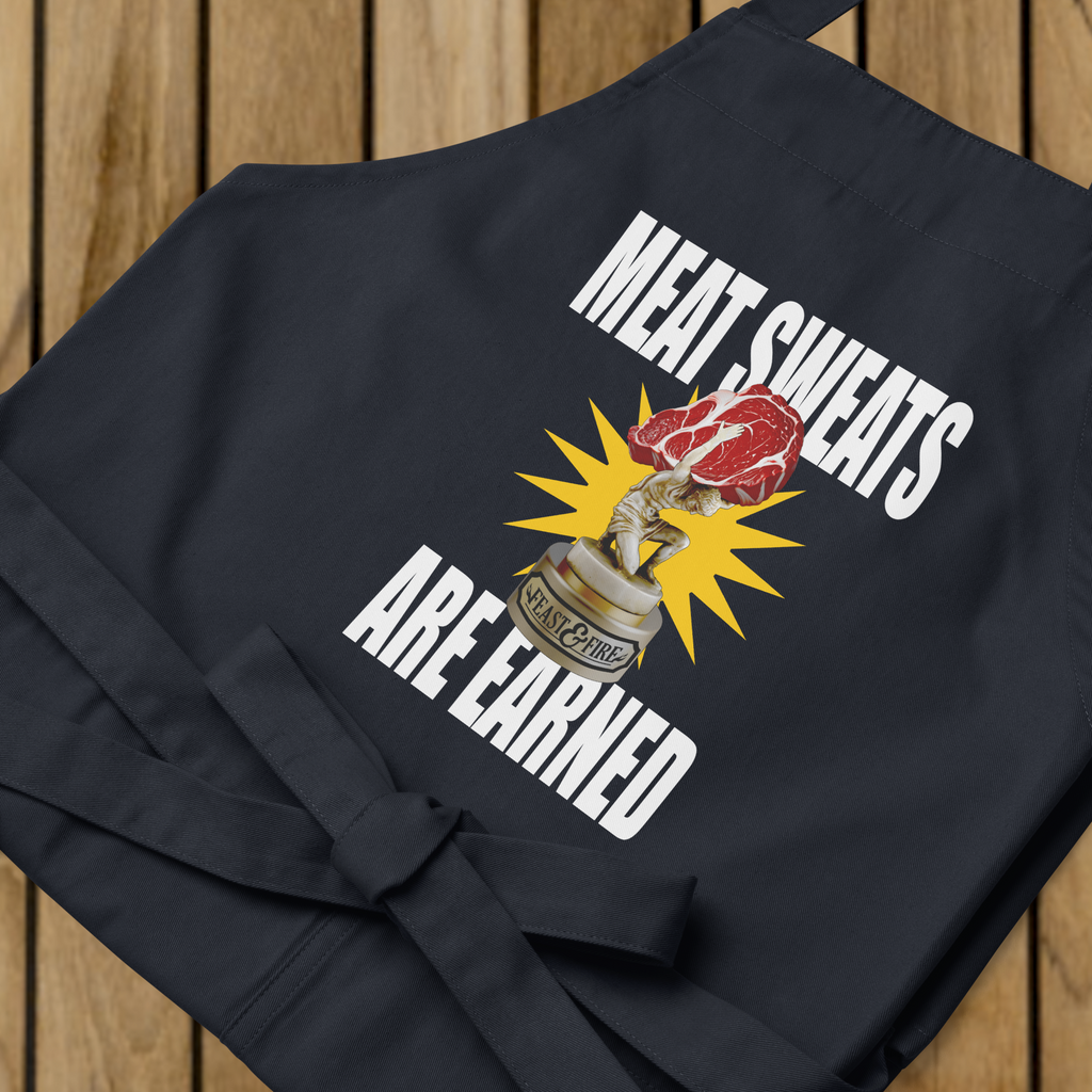 Apron - MEAT SWEATS - WHITE TEXT
