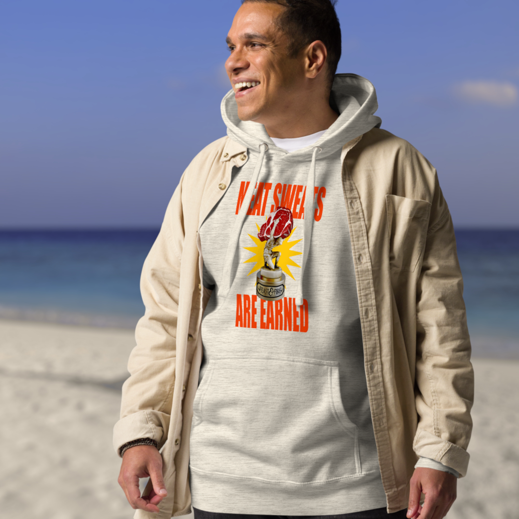Hoodie - MEAT SWEATS RED TEXT