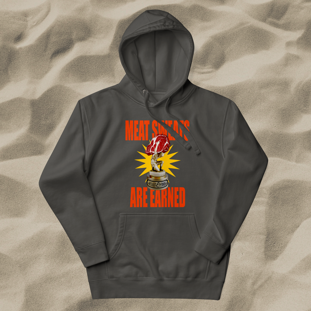 Hoodie - MEAT SWEATS RED TEXT