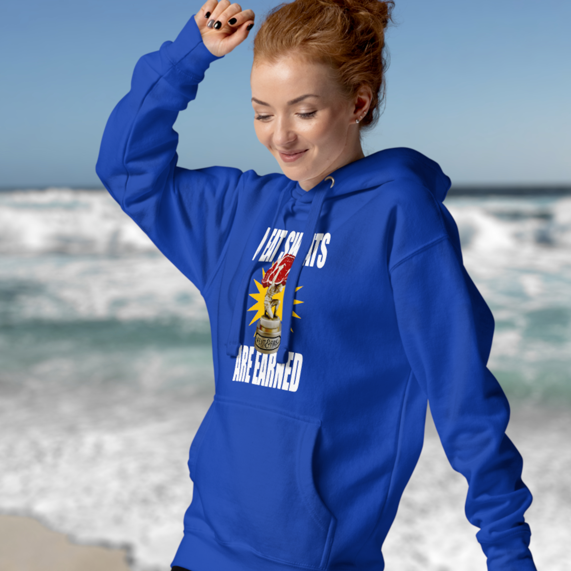 Hoodie - MEAT SWEATS WHITE TEXT
