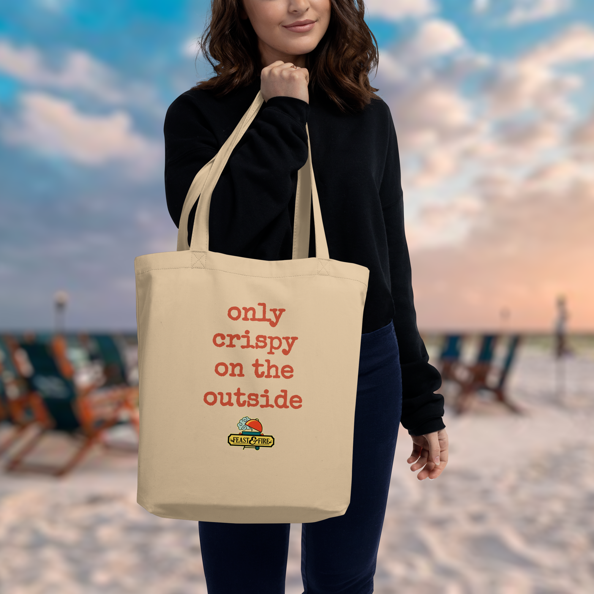 Eco Tote Bag - ONLY CRISPY ON THE OUTSIDE
