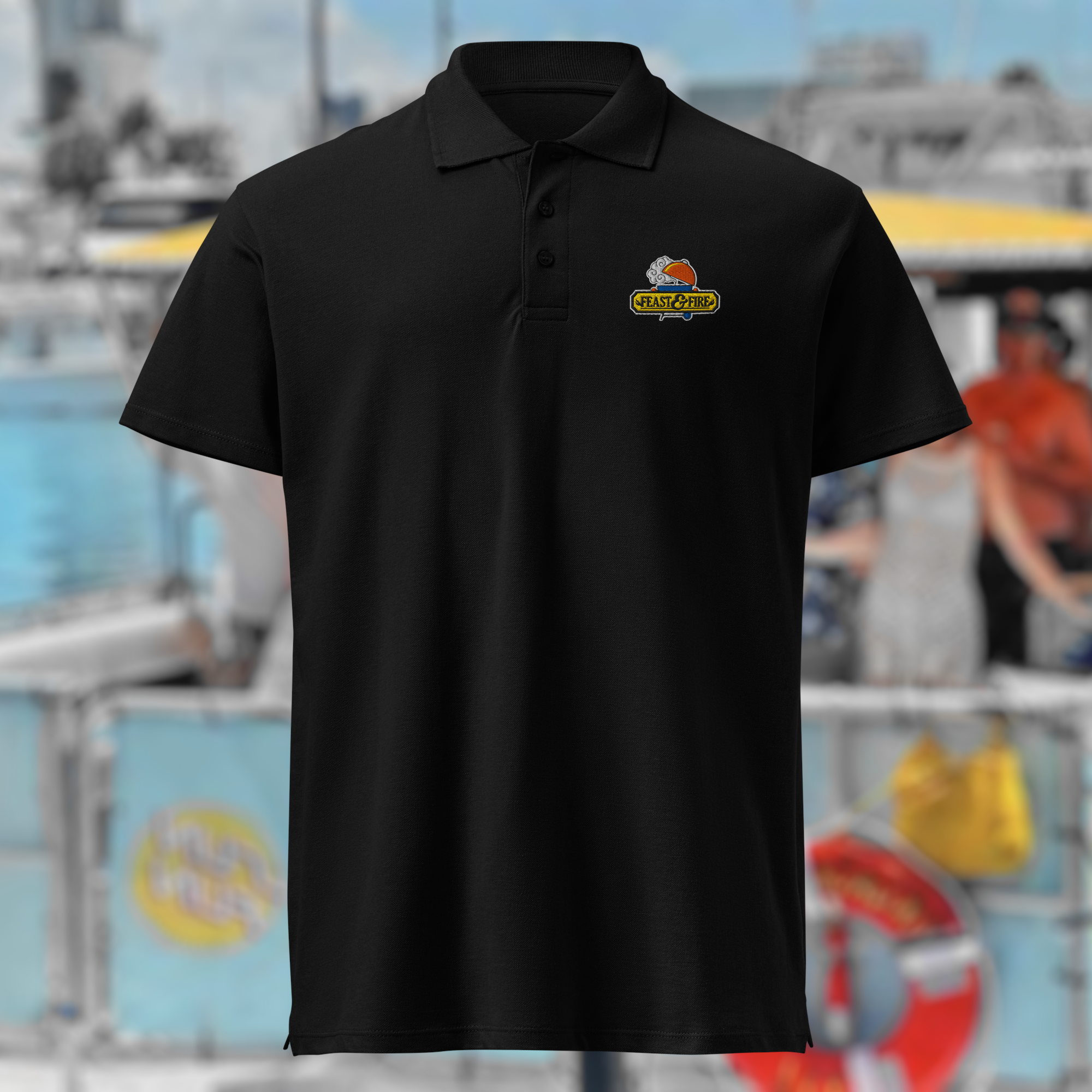 The Classic Polo - FEAST & FIRE LOGO