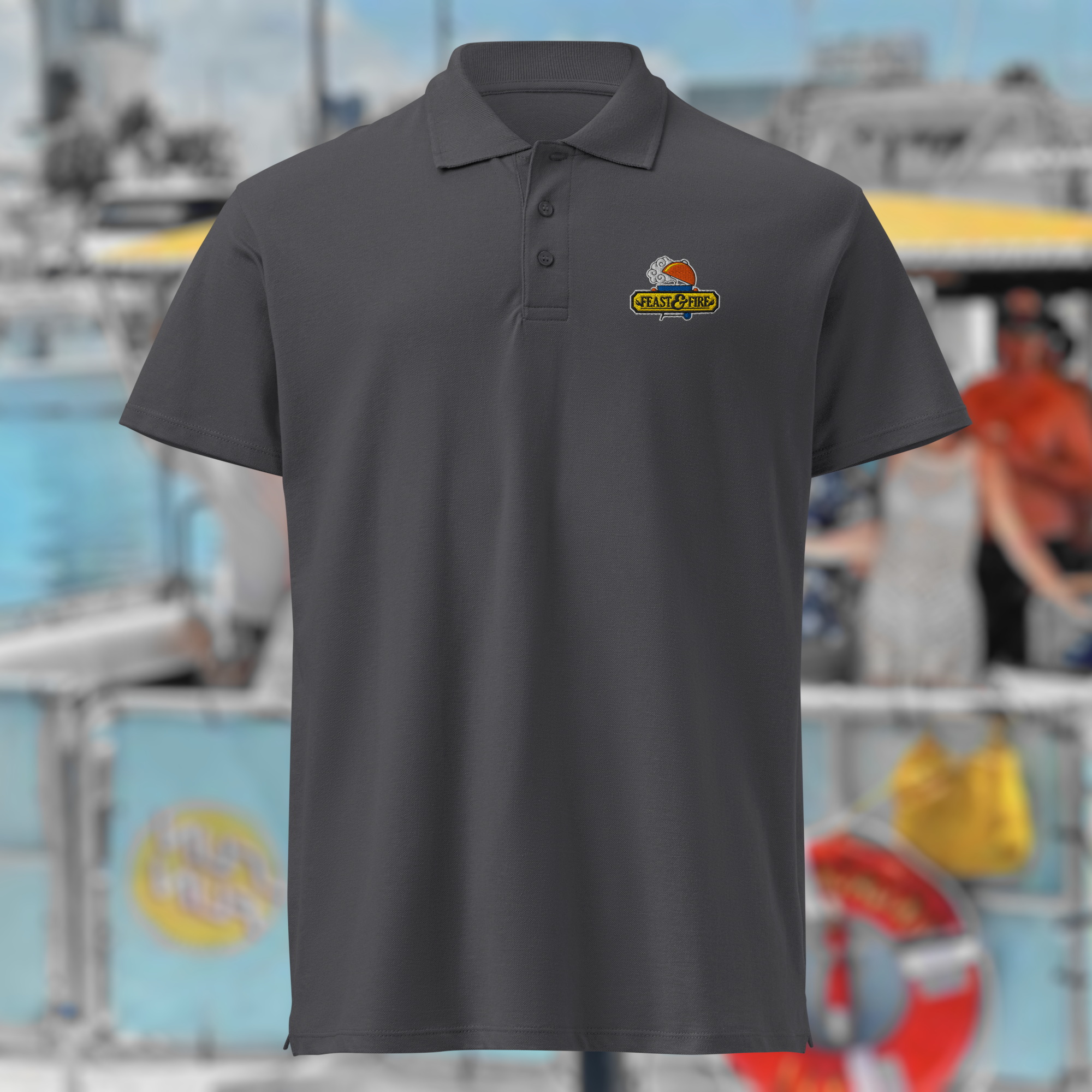 The Classic Polo - FEAST & FIRE LOGO