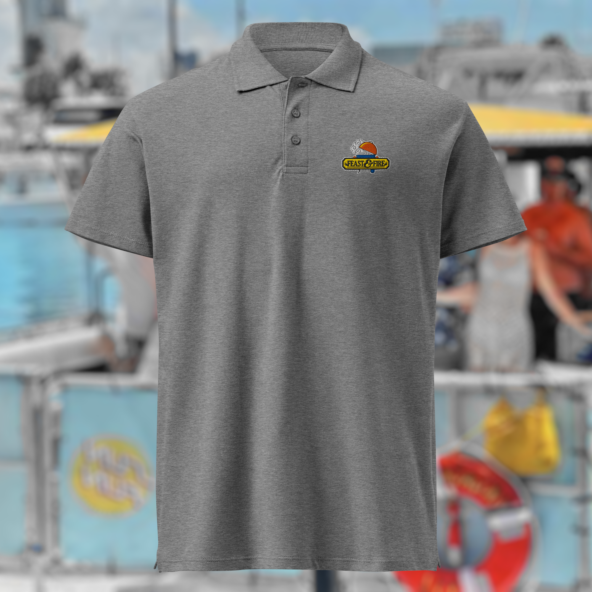 The Classic Polo - FEAST & FIRE LOGO