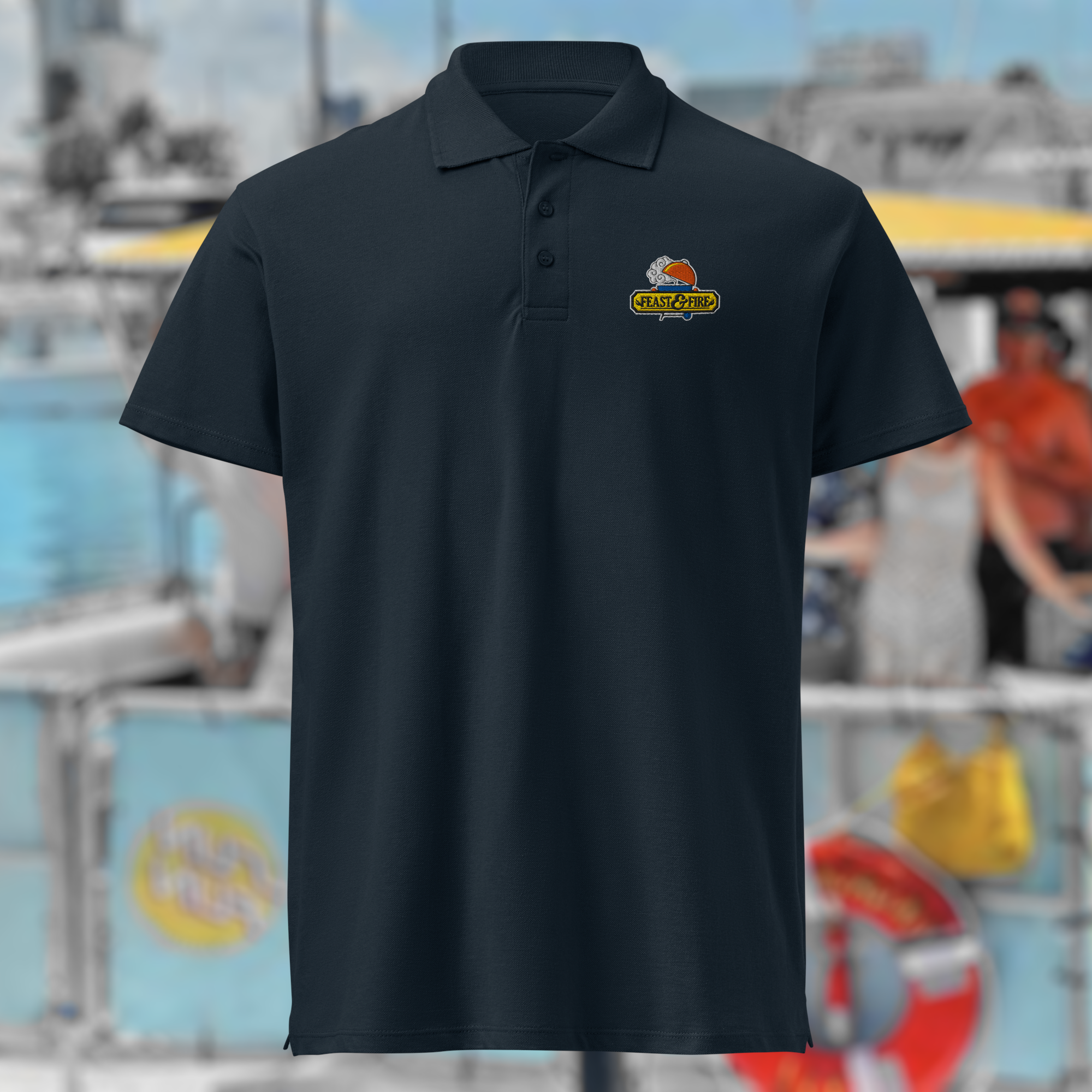 The Classic Polo - FEAST & FIRE LOGO