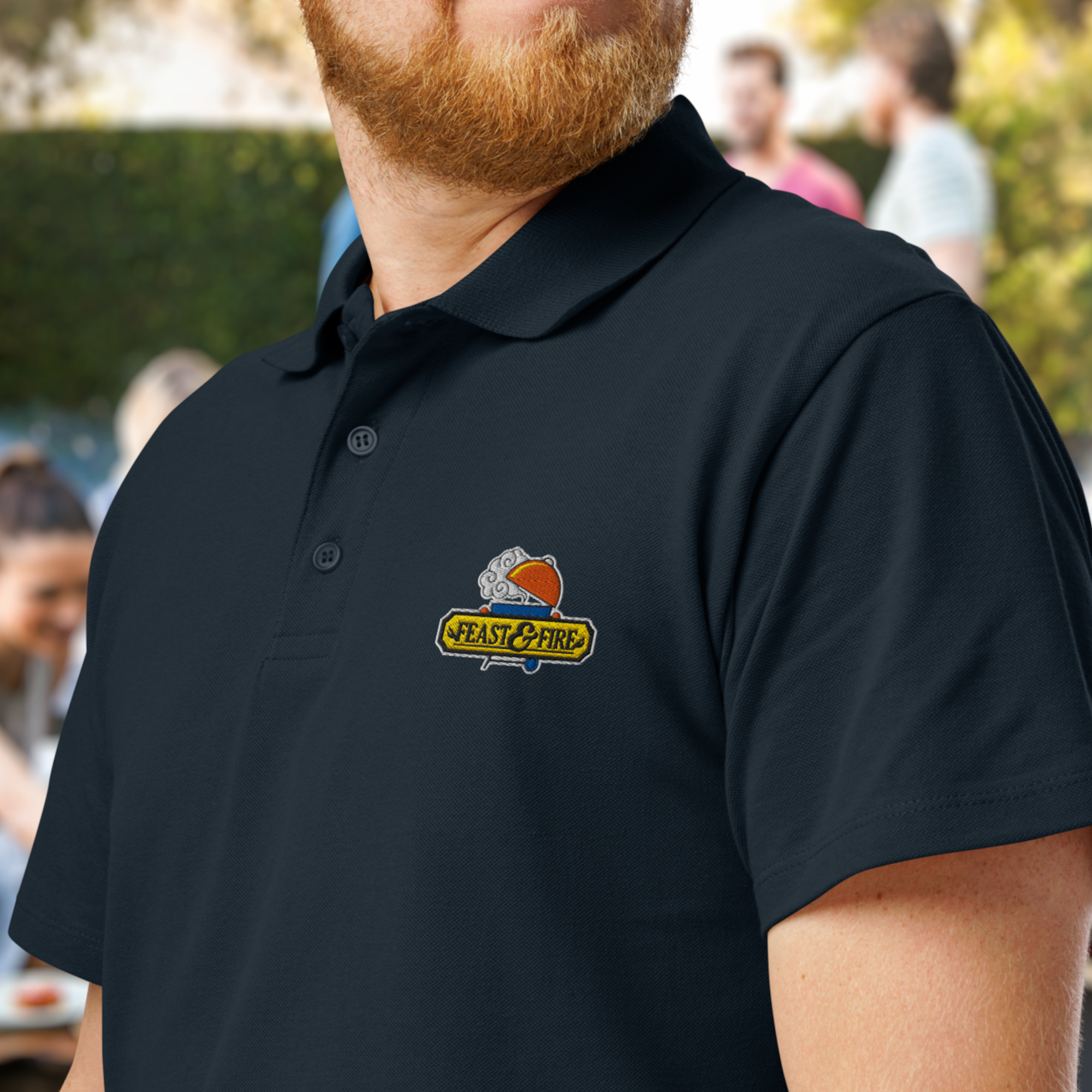 The Classic Polo - FEAST & FIRE LOGO