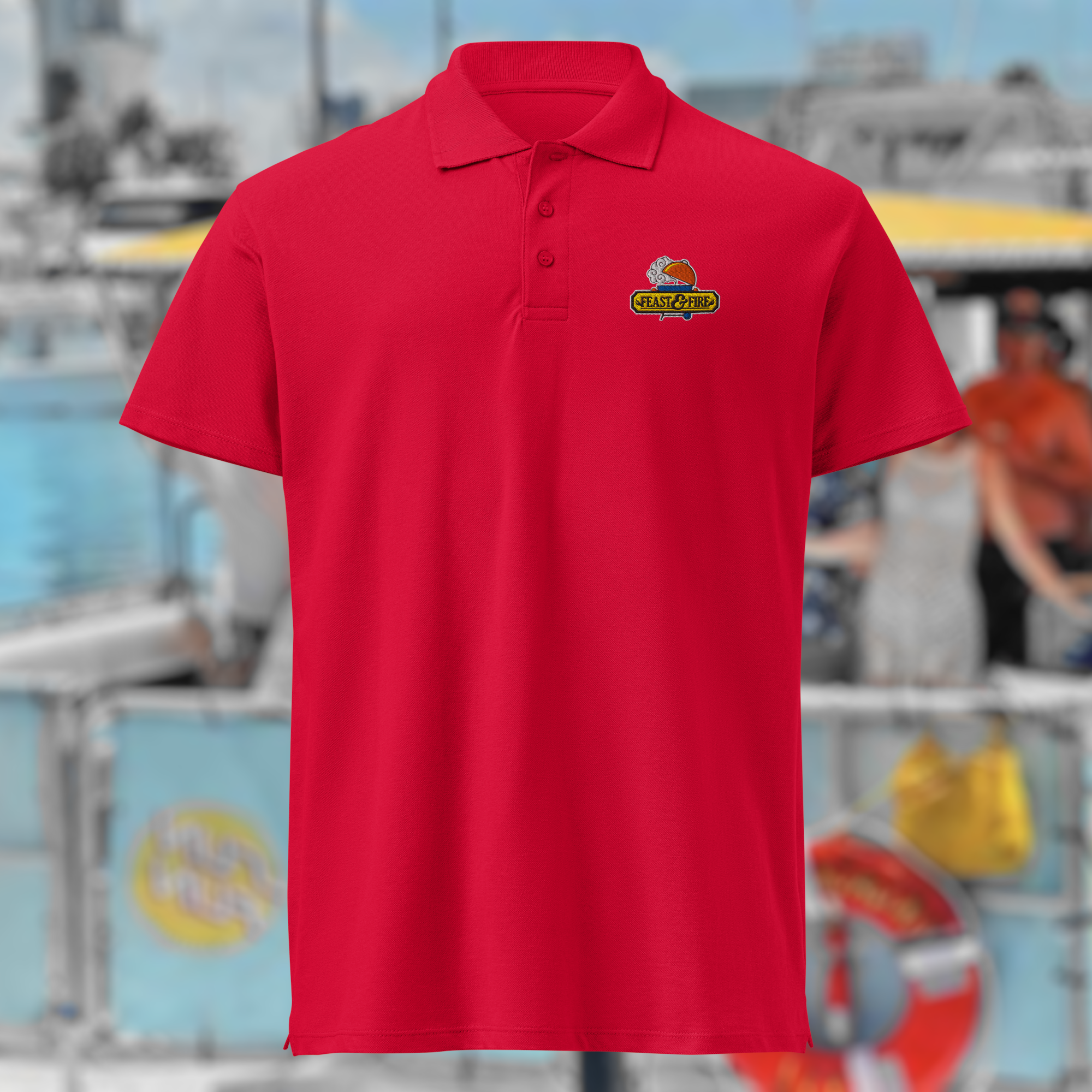 The Classic Polo - FEAST & FIRE LOGO