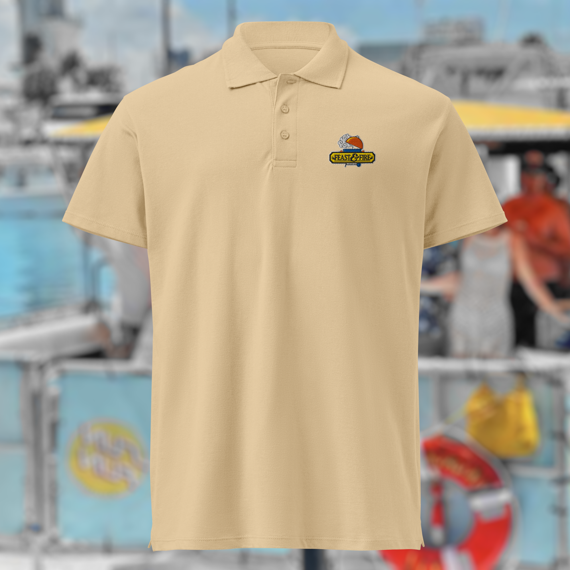 The Classic Polo - FEAST & FIRE LOGO