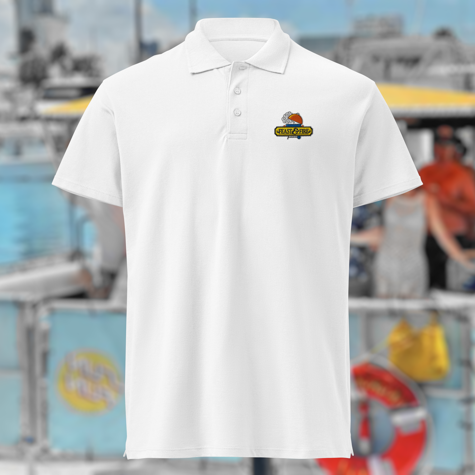 The Classic Polo - FEAST & FIRE LOGO