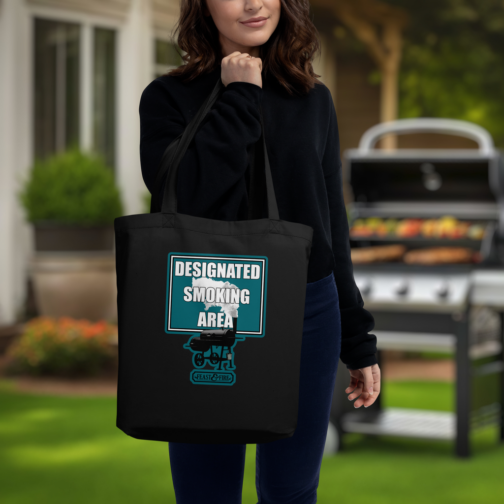Eco Tote Bag - SMOKING AREA BLACK