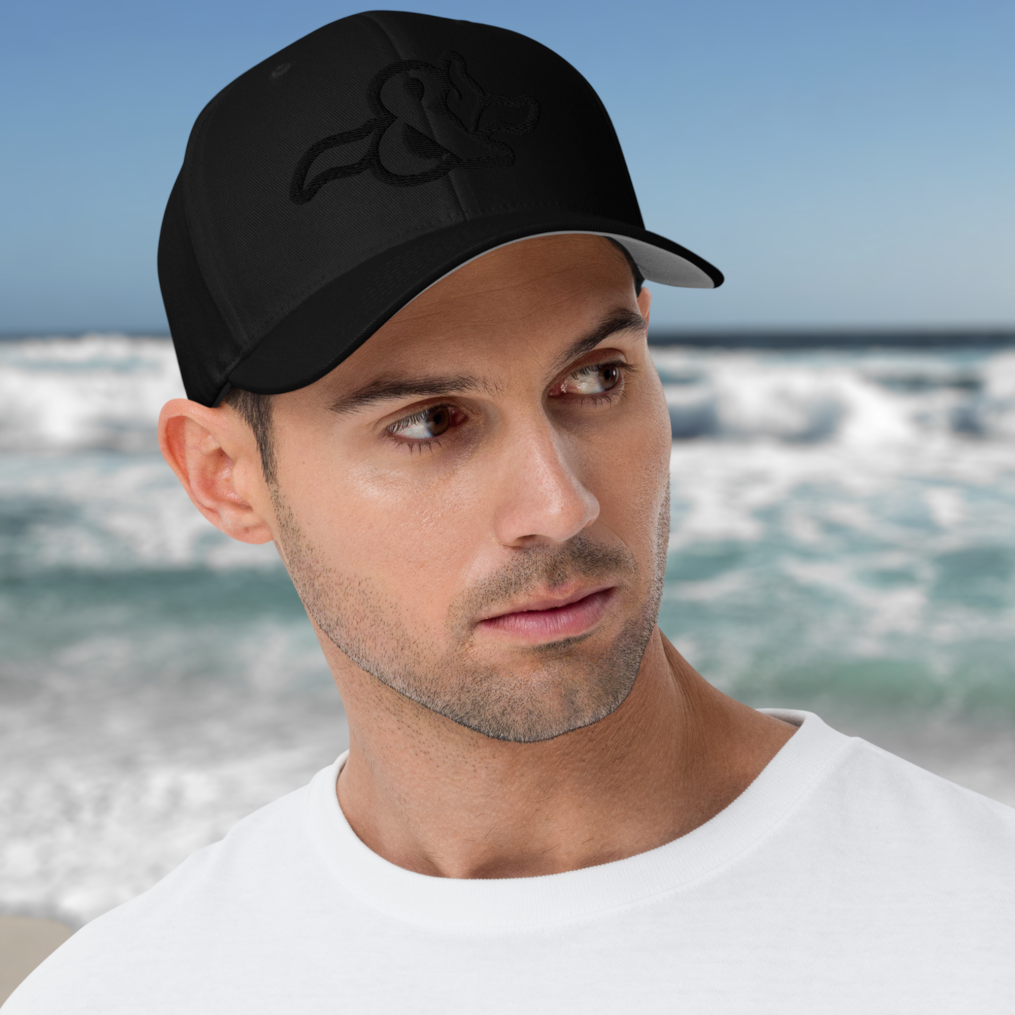 Flexfit Structured Twill Cap - SPECIAL EDITION - STEALTH BLACK LOGO