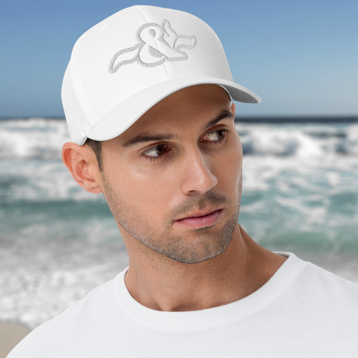 Flexfit Structured Twill Cap - SPECIAL EDITION - STEALTH WHITE LOGO