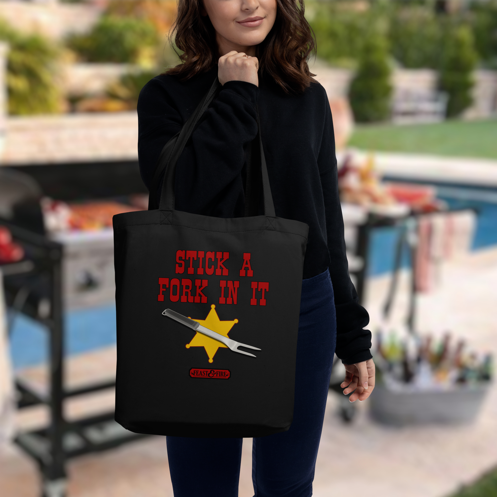 Eco Tote Bag - STICK A FORK IN IT