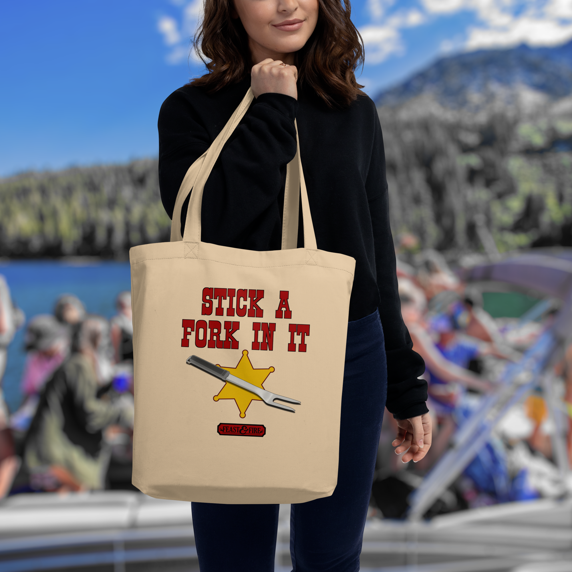 Eco Tote Bag - STICK A FORK IN IT